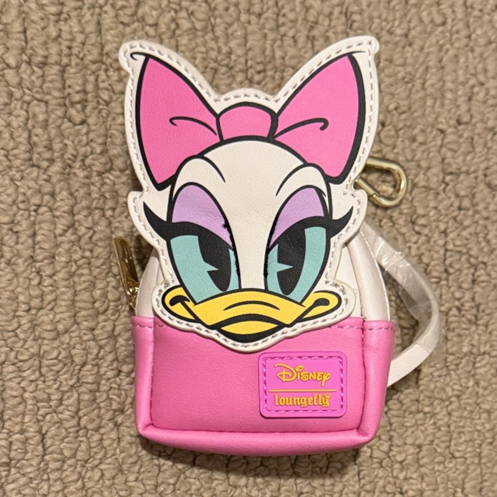 loungefly daisy duck backpack keychain